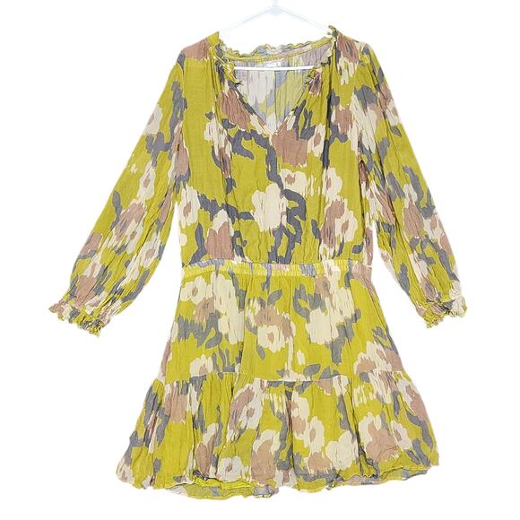 Velvet Dress by Graham & Spencer Regina Soho Print Long Sleeve Dress XL FLAW - Picture 1 of 12